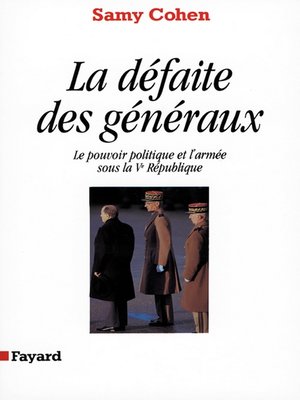 cover image of La Défaite des généraux